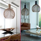 Luminaire Suspension Design en Bois Octo 4240 - 4 finitions