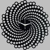 Horloge Murale Design Bois Spike Noire