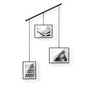 Cadre photo mural type exposition "Exhibit"- Lot de 3 en métal brossé noir - Umbra