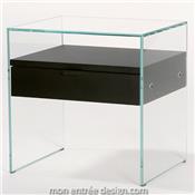 Table Basse en Verre  Comodino Wengé