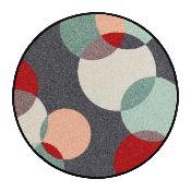 Tapis d'Entre Rond Multicolore "Nuit de Bolmstad"  85cm