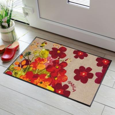 Tapis d'entrée Beige et Rouge Maggio 75x120cm