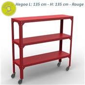 Etagère Design Hegoa 3 niveaux 135 avec Roulettes