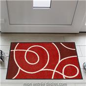 Tapis d'Entre Absorbant Paillasson Swoop Rouge