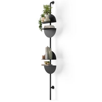 Etagère sur pied réglable et personnalisable - Solis - Noir - Umbra 