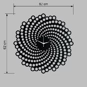 Horloge Murale Design Bois Spike Noire