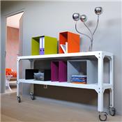 Etagère Design Hegoa 3 niveaux 180 avec Roulettes