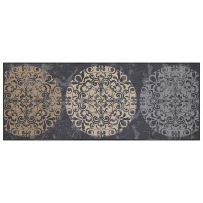 Tapis d'Entrée Absorbant Rosace beige - 75x190cm