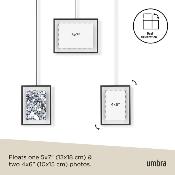 Cadre photo mural type exposition "Exhibit"- Lot de 3 en métal brossé noir - Umbra