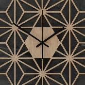 Horloge Murale Design Flocon 43cm Chêne